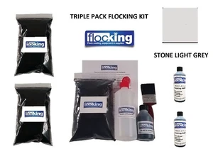 Kit de flocado piedra gris claro grande triple flocado tablero kit completo flocado coche hágalo usted mismo - Imagen 1 de 1