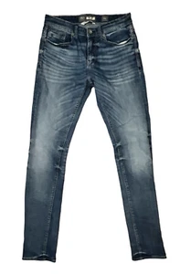 BKE Jeans Men's 30x32.5 Blue Alec Skinny Distressed Punk Stretch Denim - Picture 1 of 6