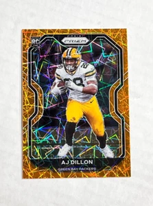 AJ DILLON 2020 Panini Prizm ORANGE LAZER PRIZM SP BASE RC #364! PACKERS! INVEST! - Picture 1 of 1