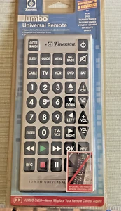Emerson Jumbo Universal Remote Control 8 Devices New Factory Sealed - Picture 1 of 2