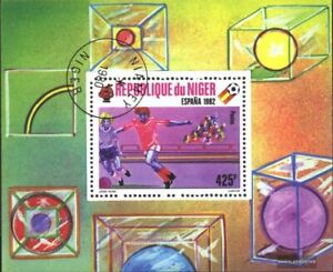 Niger block31 (complete issue) used 1980 Football-WM ´82, Spain