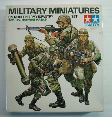 1980  TAMIYA   Military  Miniatures  U.S. Modern Infantry   Kit No. 3633 - Immagine 1 di 4