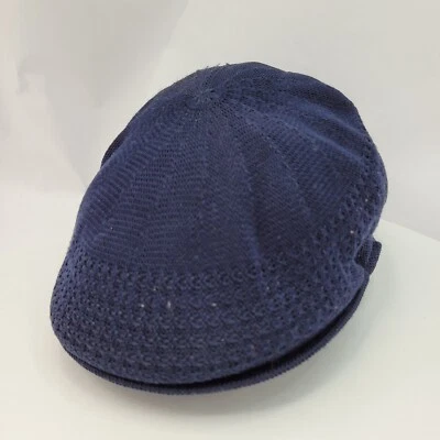 Navy Blue Mesh Ivy Newsboy Crochet Cap Driving Golf Hat - image 1 of 4