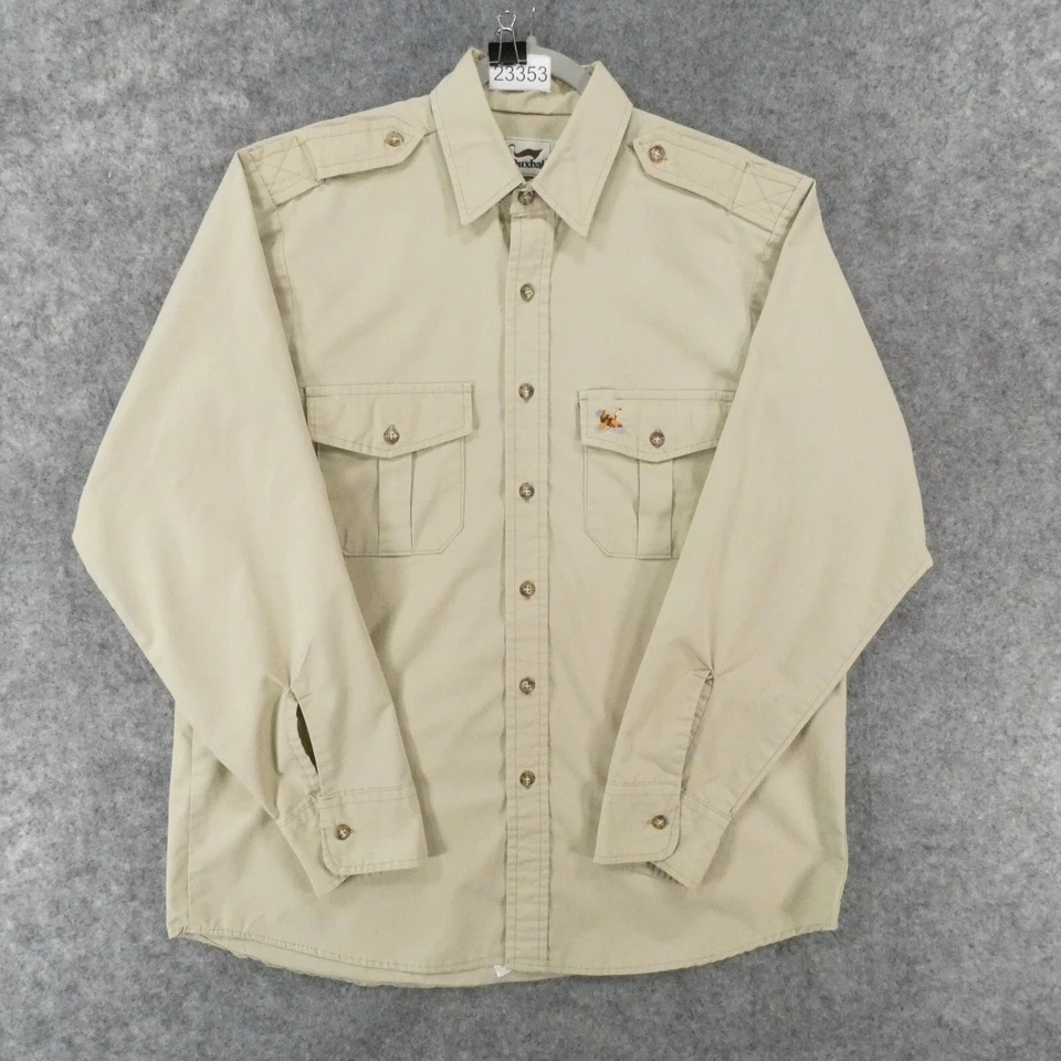 Duxbak Shirt Mens Large Long Sleeve Button Up Tan Safari Hunting Outdoor - Image 1 of 4