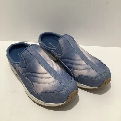 Женские текстильные сабо Easy Spirit для путешествий во времени размер 10 М без шнуровки цвет Lt. Blue Tie Dyed - Изображение 1 из 4