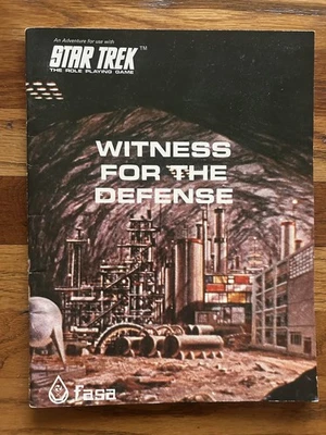1983 Star Trek - Witness For The Defense RPG Clean, never used - Image 1 of 2