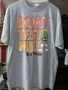 Vintage 1998 Marvin The Martian Six Flags - "Don't Test Me" Cartoon T-Shirt Large?RAR! - Bild 1 von 8