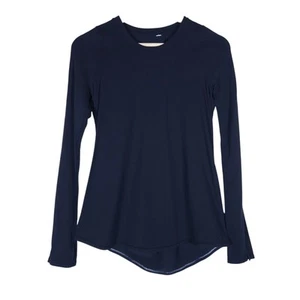 Lululemon Womens Athletic Top 4 Navy Blue Long Sleeve Swiftly Tech Lightweight - Picture 1 of 12