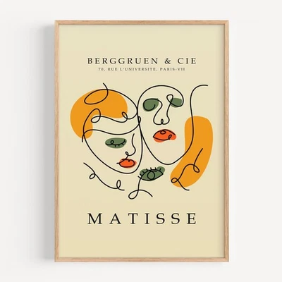 Matisse Retro Vintage Museum Art Poster Print A84_ - Image 1 of 4