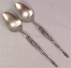 2 Rosen Oxford Hall Tablespoons Stainless Steel Serving Spoons Vintage 1974 - Picture 1 of 4