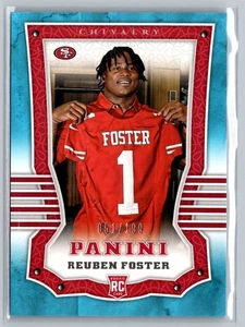 2017 Panini #130 Reuben Foster ROOKIE /199 San Francisco 49'ers Aqua - Picture 1 of 2