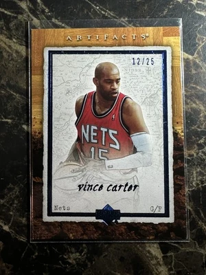 Artefactos de cubierta superior Vince Carter 2007-08 #58 azul JSY#/25 REDES Foto 1 de 2
