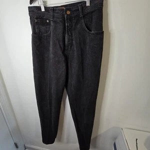 Vintage 80s Structure Jeans Wear Jeans Mens 32x33Black Cotton Denim - Picture 1 of 12