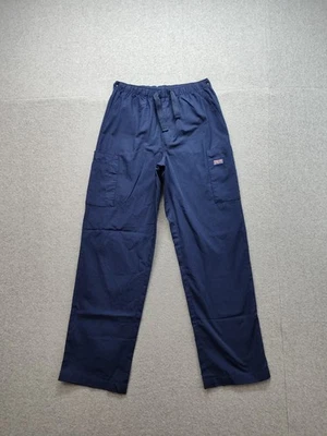 Cherokee Men Scrub Pant Small Navy Drawstring Straight Leg Cargo Workwear - Image 1 of 4