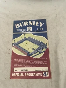 Burnley Vs Arsenal 1st September 1962 Programme - Picture 1 of 2