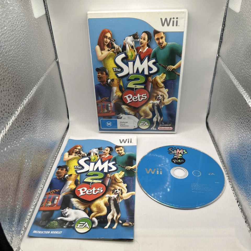 The Sims 2: Pets • Nintendo Wii Game + Manual (2007) PAL AUS • Complete CIB • EA - Image 1 of 4