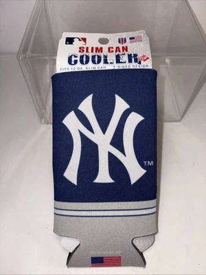 NEW YORK YANKEES DELGADO ENFRIADOR DE LATAS DE 2 LADOS/KOOZIE NUEVO Y CON LICENCIA OFICIAL Foto 1 de 4