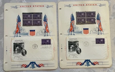 1944 50th Ann. of Motion Pictures FDCs (2) & 4-block MNH Stamps #926 - Image 1 of 4
