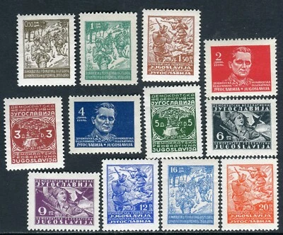 470 - Yugoslavia 1945 - Mariscal Tito - Partisanos - Bandera - Juego MNH(**) Foto 1 de 2