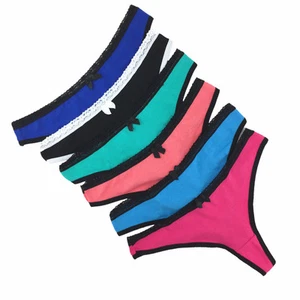 Lote de 3 6 12 piezas Sexy Mujer Algodón Tanga Ropa Interior Bragas Lencería - Imagen 1 de 9