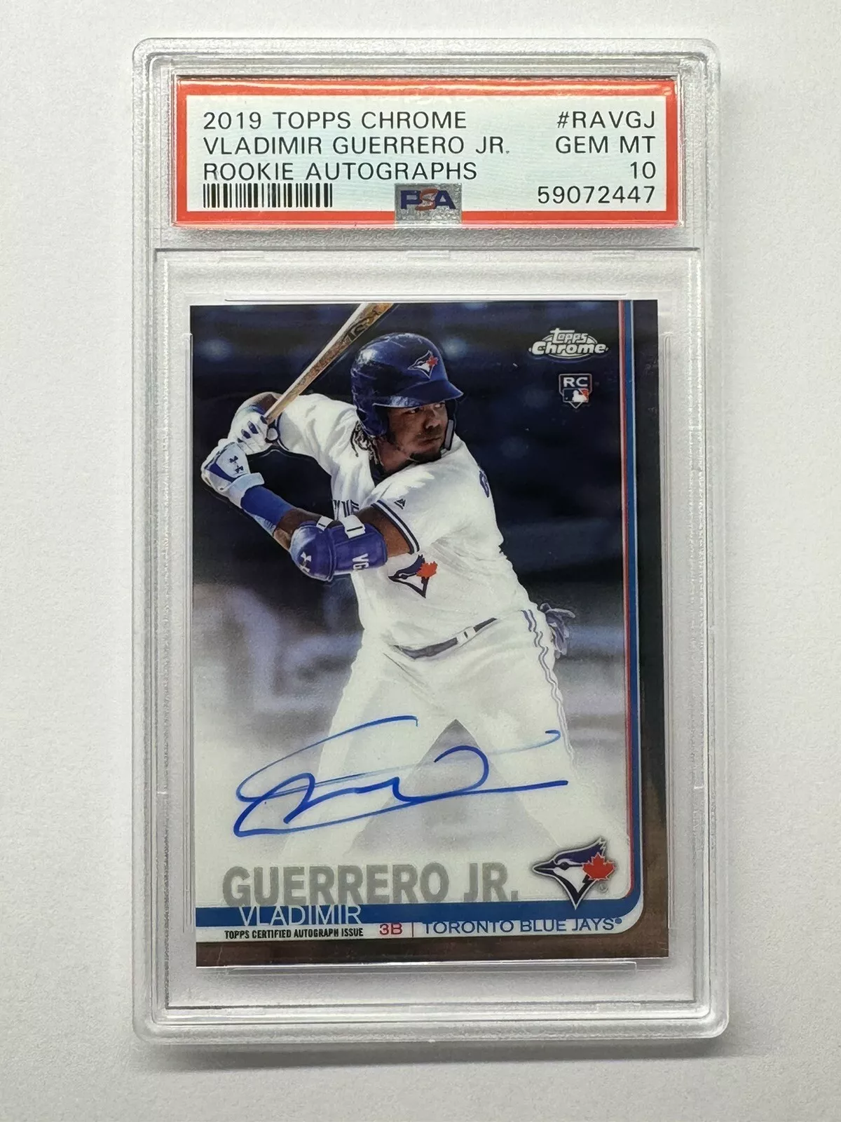 2019 Topps Chrome Vladimir Guerrero Jr. RC #RA-VGJ Rookie Autograph PSA 10 Gem