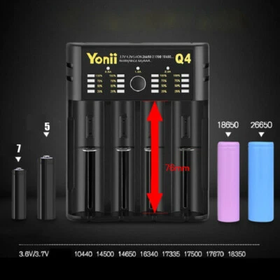 Akku ladegerät Batterieladegerät LCD Display für Li-ion 18650 26700 26650 21700 - Bild 1 von 4
