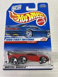 Hot Wheels 1998 First Editions 25/40 TOW JAM Red w/3 Spoke Wheels #658 Diecast - Picture 1 of 8