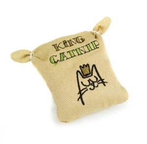 King Catnip beige catnip bag square shape interactive Cat soft Toy - Picture 1 of 1