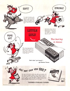 1950 Little Lulu Kleenex Taschentücher Vintage Original Colliers Zeitschrift Druckanzeige - Bild 1 von 1