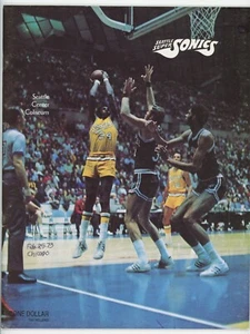 2/25/73 Game Program • Chicago Bulls vs Seattle Supersonics • Unscored - Picture 1 of 5