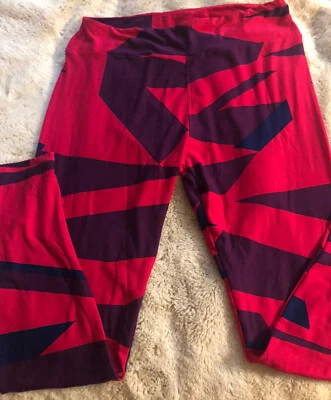 LuLaRoe Mujer Leggings Altos y Curvilíneos Cintura Talla 32” Nuevos Pantalones Pijama Rosa Púrpura Foto 1 de 2