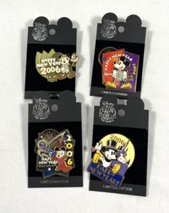 DISNEY 2006 HAPPY NEW YEAR 4 PIN LE 2000 MGM EPCOT MAGIC AND ANIMAL KINGDOM - Picture 1 of 12