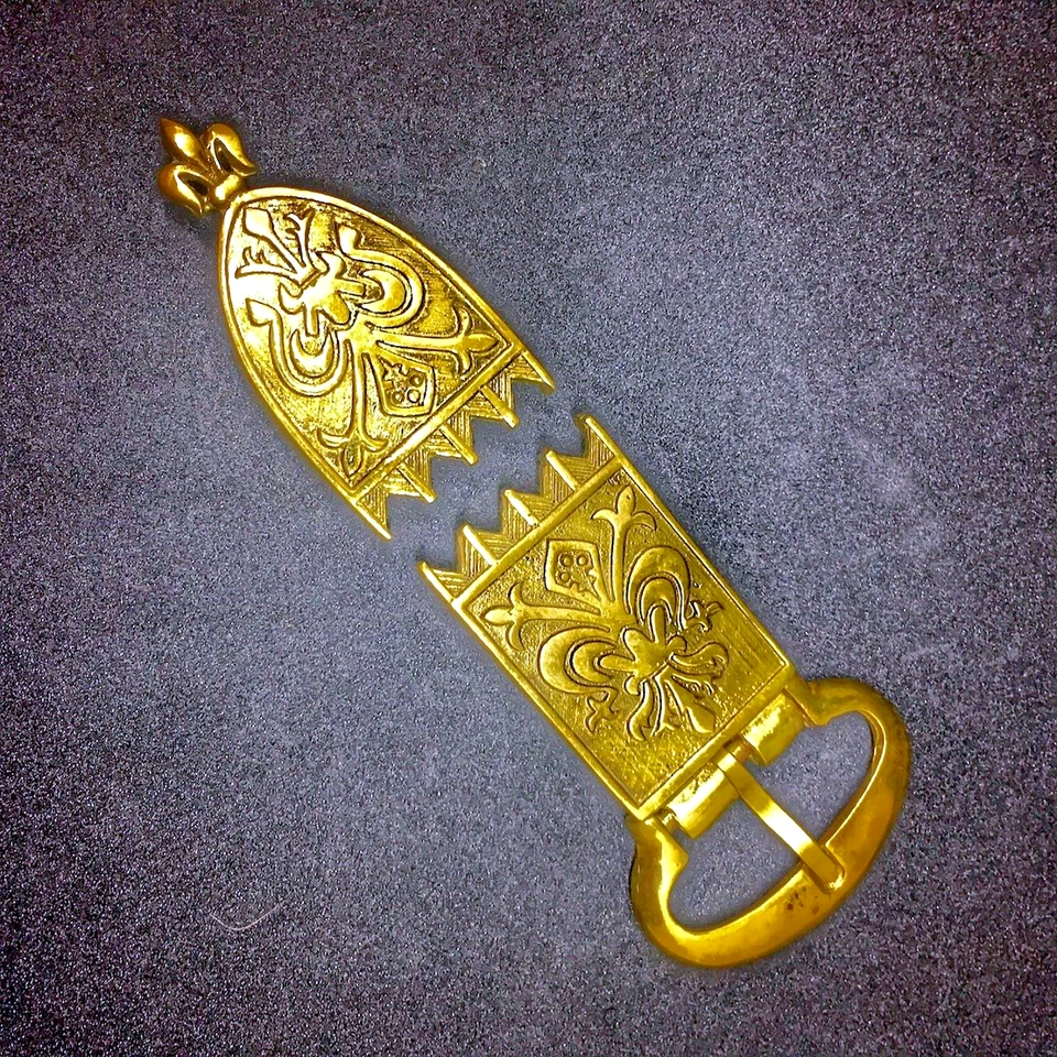 Réplica de hebilla de cinturón medieval para hombre, accesorios de cinturón de Europa occidental del siglo XV Foto 1 de 1