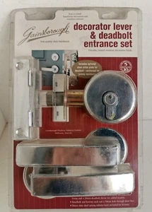 Gainsborough Decorator Lever & Deadbolt Entrance Set, Bright Chrome (e333) - Picture 1 of 7