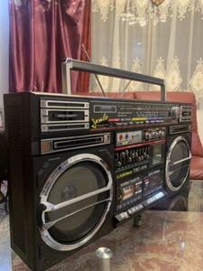 LASONIC TRC-975 Boombox Stereofoniczne radio Odtwarzacz kaset Nagrywarka działająca rzadka używana - Zdjęcie 1 z 6