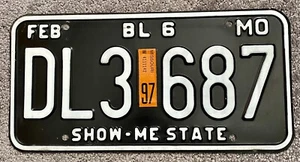 1997 Vintage Missouri License Plate #DL3 687 "Show Me State" BL 6 - Picture 1 of 6