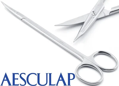AESCULAP BC181R Reynolds Tenotomy Narrow Tip Curved CVD Plain Scissors 6.7/8" - Image 1 of 4