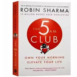 The 5AM Club By Robin Sharma Own Your Morning Elevate Your Life English Book - Picture 1 of 5