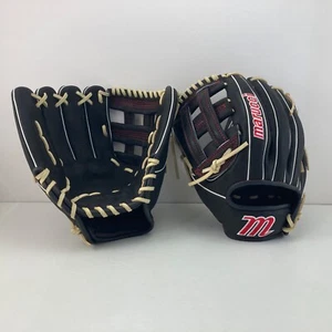 Youth Marucci Acadia Series 12 Inch MFGACM45A3 Baseball Glove Black Red Tan LHT - Picture 1 of 21