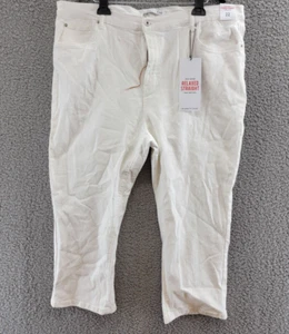 Celebrity Pink Plus Relaxed Straight The Retro Jeans Women's 22 White Button Zip - Picture 1 of 16