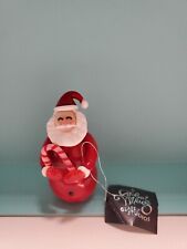Glass Santa Clause Ornament, Holiday Candy Cane, 3.25" T x 1.25" W