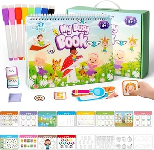 Busy Book for Toddlers &Preschoolers - Montessori Busy Book - Picture 1 of 9