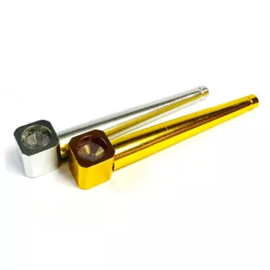 Metall kleine Taschengröße Roller Kegel stilvoll silber neu freistehend Rauchpfeife UK - Bild 1 von 6