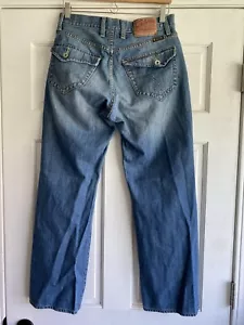Pantalones de mezclilla AX40 vintage marca Lucky bolsillo con solapa para hombre 30x30 - Imagen 1 de 4