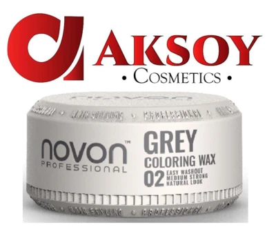 ( 99€ / L ) Novon Coloring Wax - 02 GREY - 100ml - Color Hair Wachs GRAU Farbe
