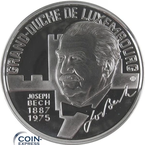 LUXEMBURG 25 Ecu Gedenkmünze 1993 Joseph Bech Silber Grand Ducs de Luxembourg - Bild 1 von 2