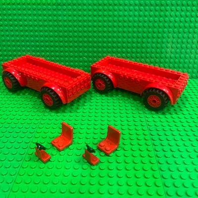 Lego Car Frame Vehicle Base (68446) Red + Red Seats + Red Steering Wheels - Image 1 of 2