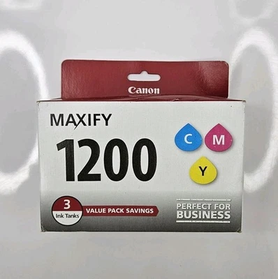 Genuine Canon PGI-1200 Tri-Color Ink Cartridge Value Pack SEALED NEW - Image 1 of 4