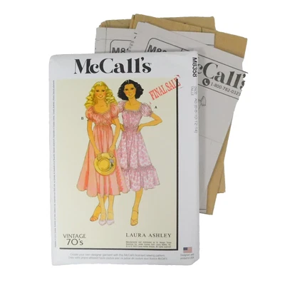 McCalls 8358 Misses Wrap Dress Pattern Size 6-14 Uncut Peasant Ruffles Pullover - Image 1 of 4