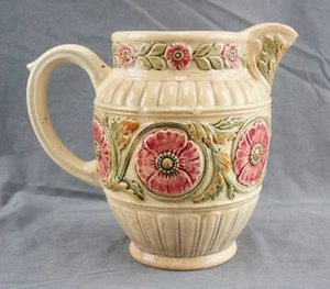 c. 1920s Art Nouveau WELLER Pottery ZONA Floral Pitcher USA - Picture 1 of 9